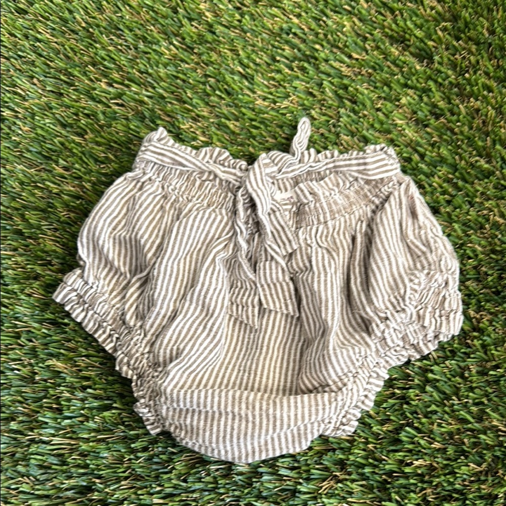 Charming Striped Ruffle Diaper Cover